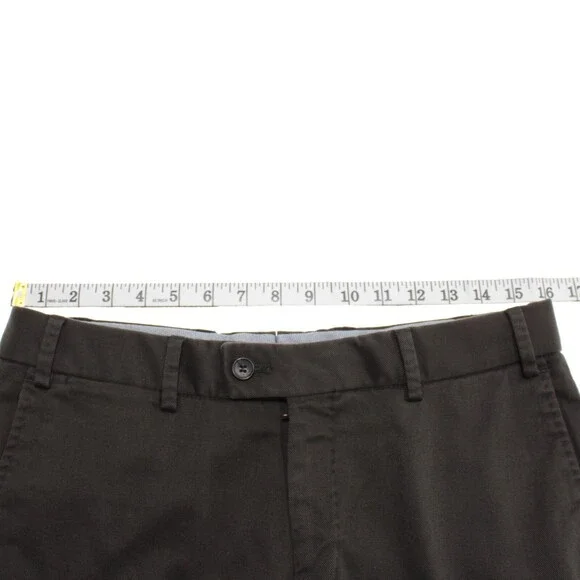 Hiltl NWT Chinos / Casual Pants Size 48 32 US Parma In Solid Gray Cotton Blend